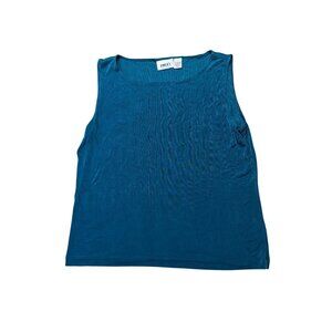 Chicos Blue Sleeveless Tank Top Size XL Acetate/Spandex